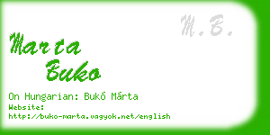 marta buko business card